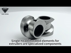 Kullanım Dayanıklı Tek Uçuşlu İkiz vida Ekstrüder Elementleri ISO9001 Kozmetik Üretimi İçin