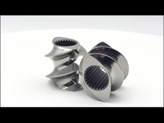 Özel çift vida geçiş elemanları ekstrüder vida kum patlaması plastik için cilalama